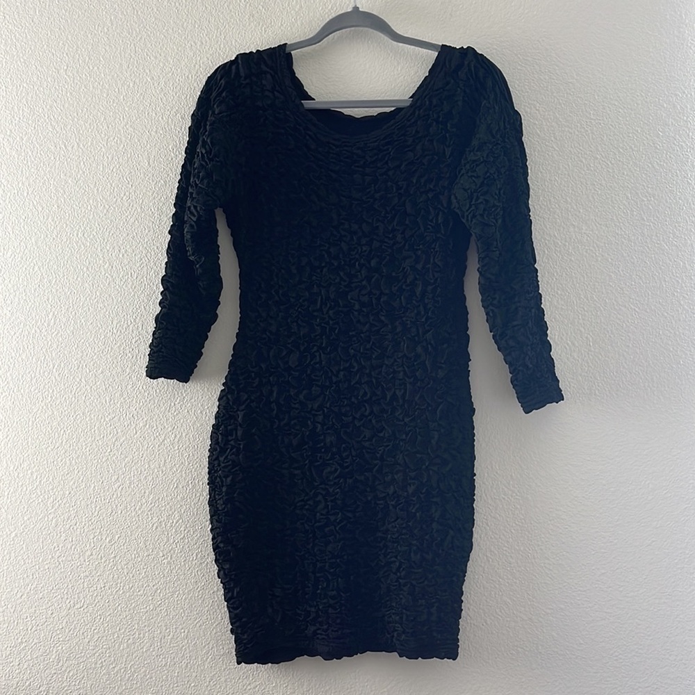 Gorgeous Y2K fitted black mini witchy dress one size